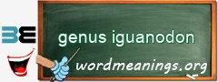 WordMeaning blackboard for genus iguanodon